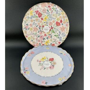 Meri Meri Eleg English Garden Pattern(2) Sets of (8) Paper Plates 10.5"D #(16)